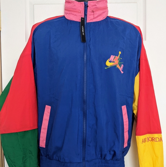 Jordan multicolor windbreaker Clearance